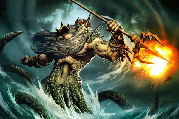 Szkice tatuaży neptun