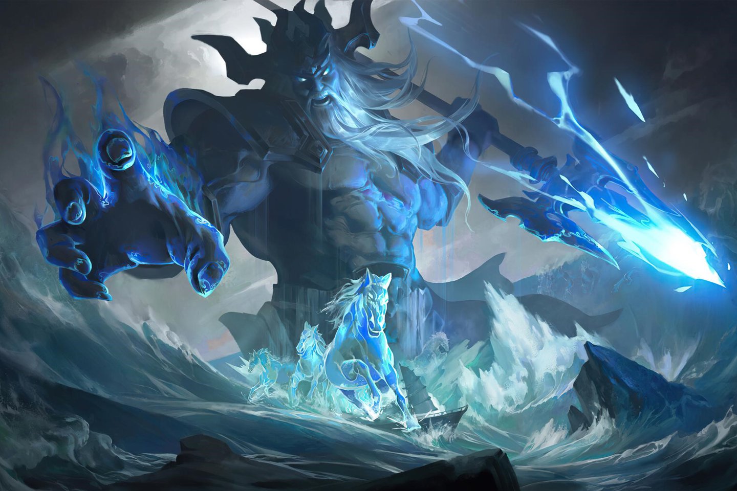 Szkice tatuaży neptun
