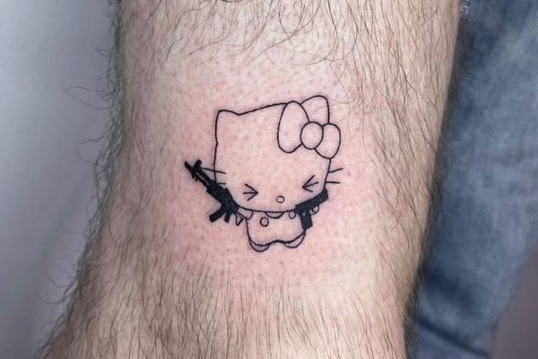 Tatuaż Hello Kitty dla mężczyzn