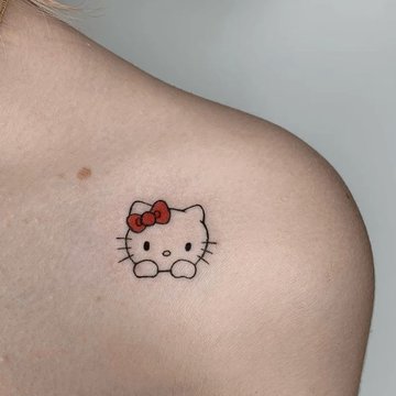 Kolorowa Hello Kitty z kokardką