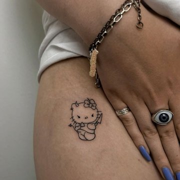 Hello Kitty tatuaż dla kobiet