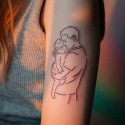 Tatuaż Tata i Córka