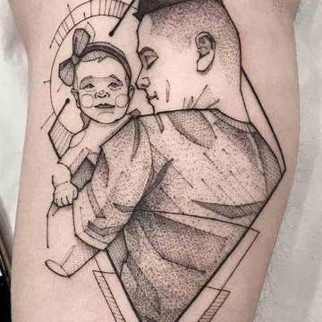 Tatuaż Tata i Córka – symbol więzi i miłości